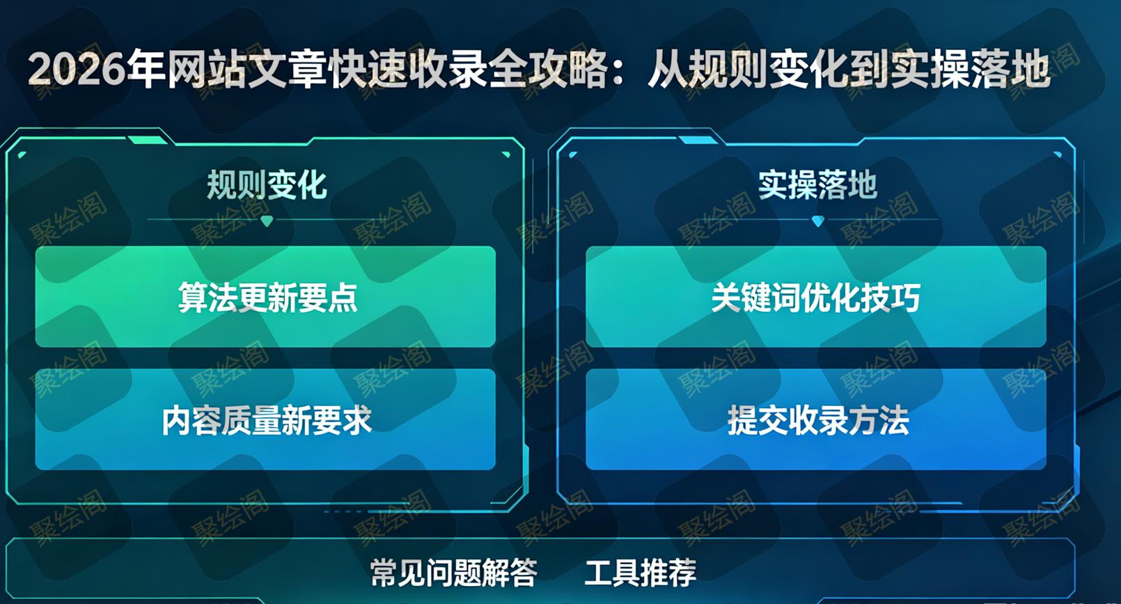 2026年网站文章快速收录全攻略：从规则变化到实操落地