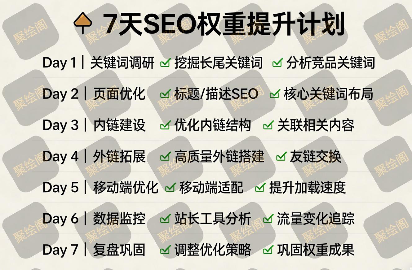 7 天 SEO 权重提升